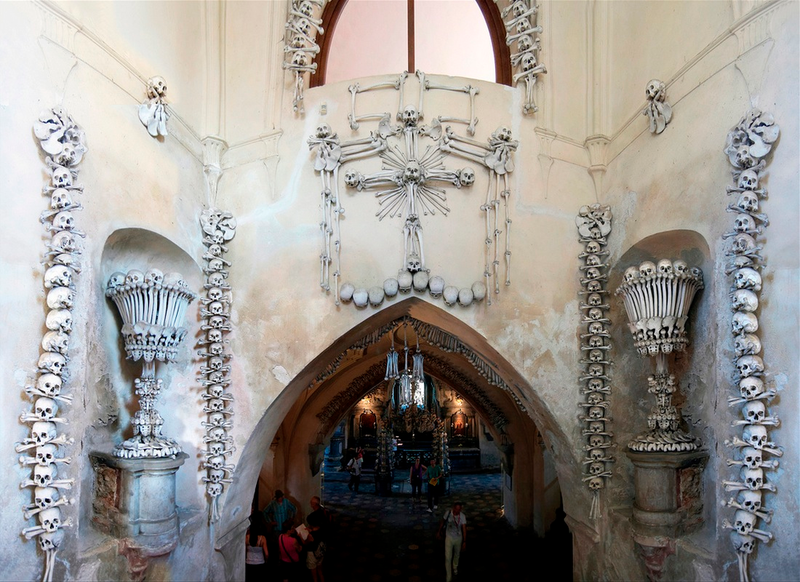 Illustration for article titled These Buildings Are Made with Skulls and Bones